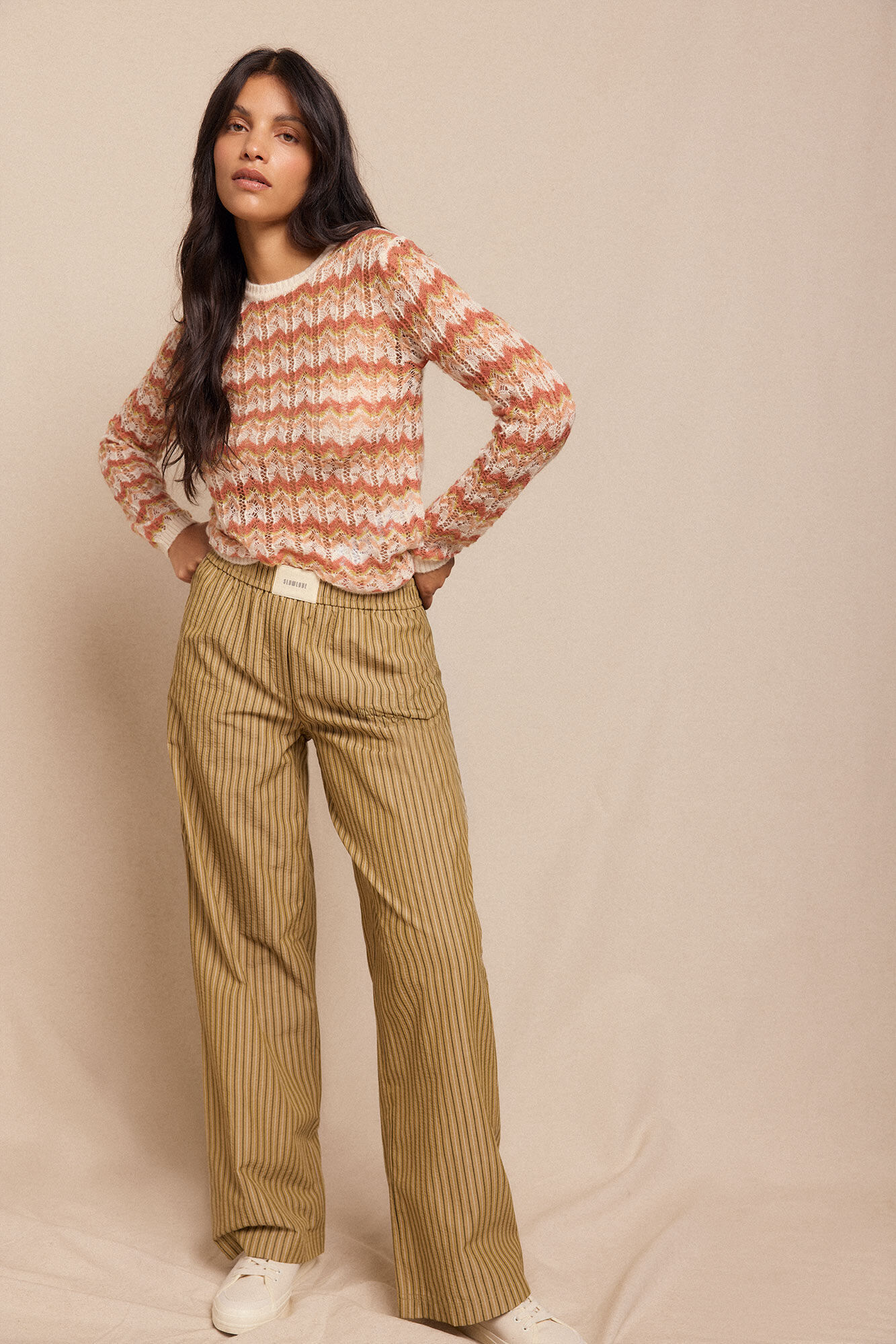 Slowlove Jersey calado multicolor