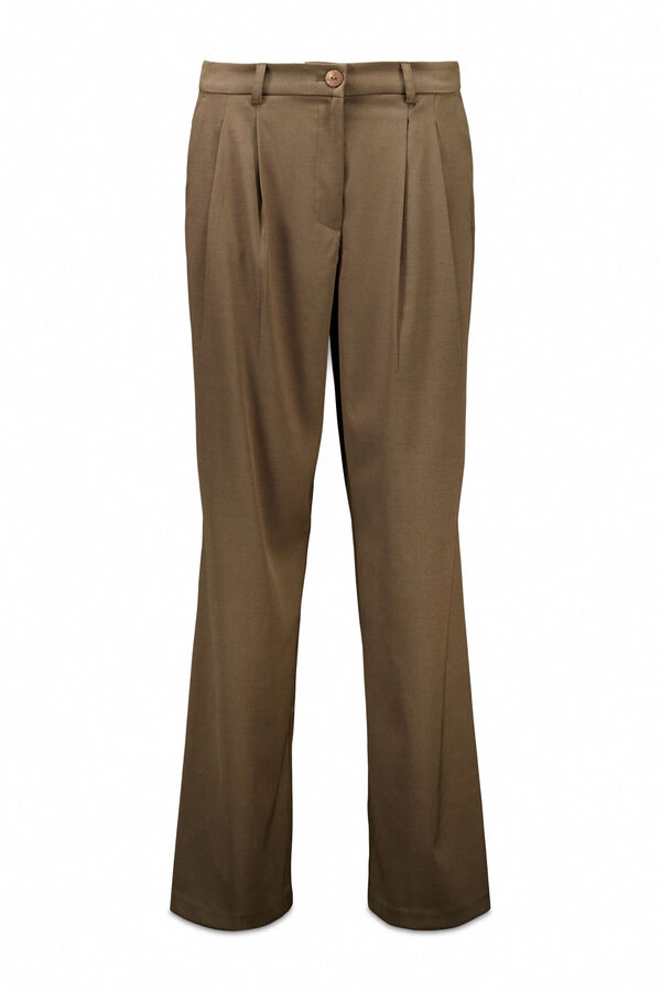 Slowlove Pantalón de pinzas Marrón