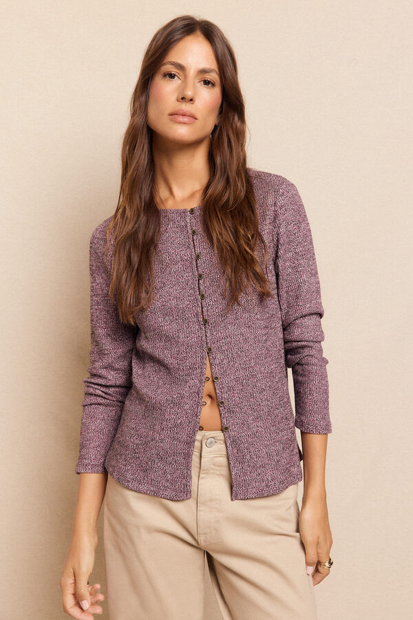 Slowlove Cárdigan melange Lila
