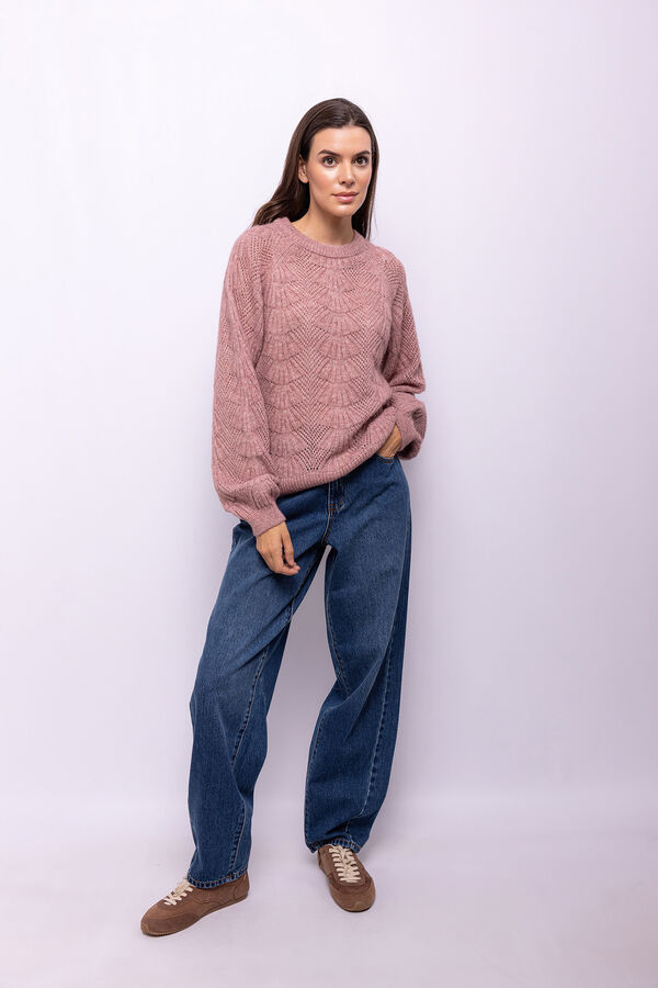 Object Jersey punto calado Lila