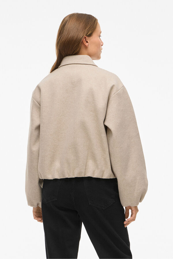 Vila Chaqueta con mangas globo Beige