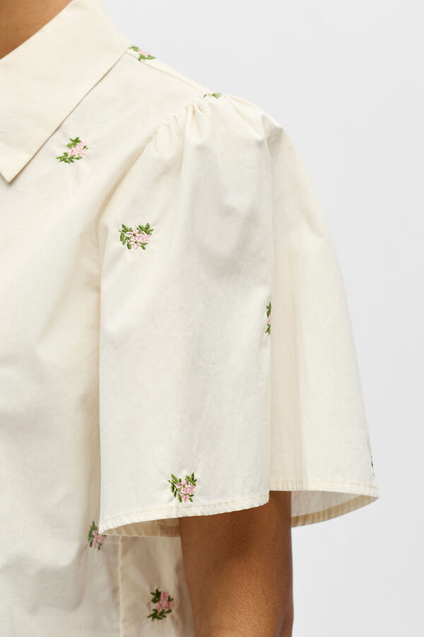 Object Camisa manga corta bordados Blanco