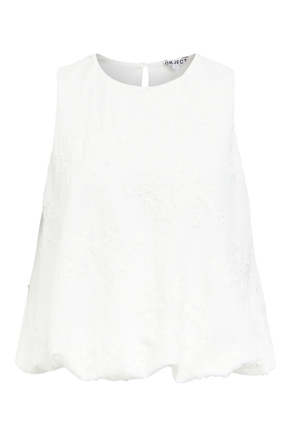 Object Top abullonado bordado Blanco