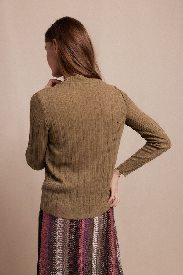 Slowlove Top punto estructura Kaki