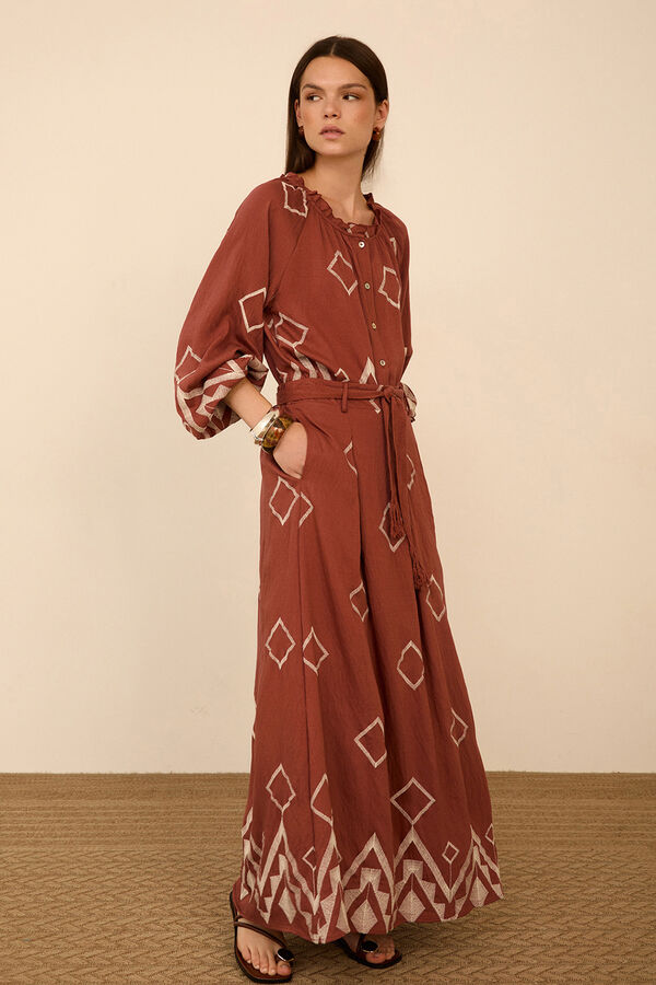 Meisie Falda larga con bordado Coral