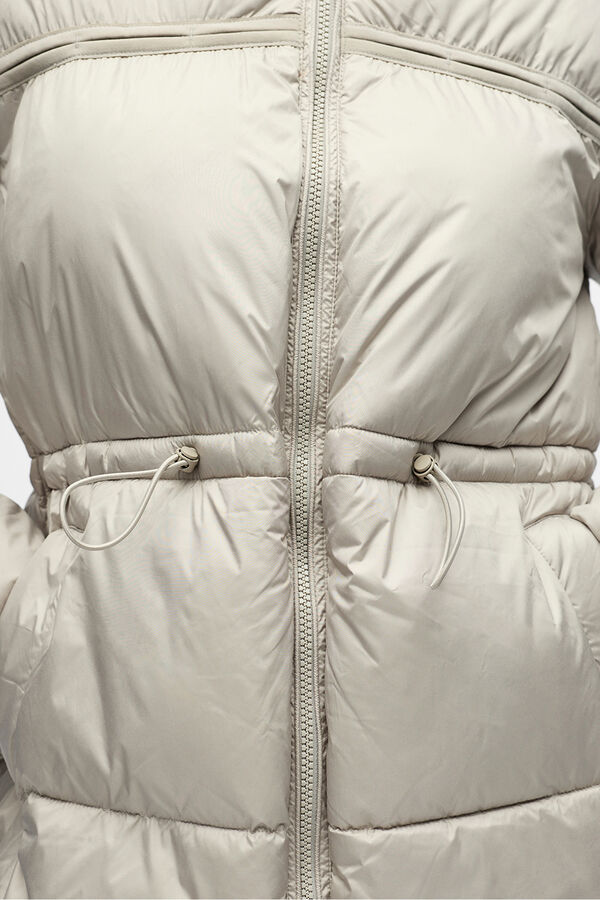 Object Abrigo acolchado capucha Beige