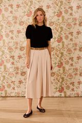 Pol&iacute;n Et Moi Falda lino Frida Beige