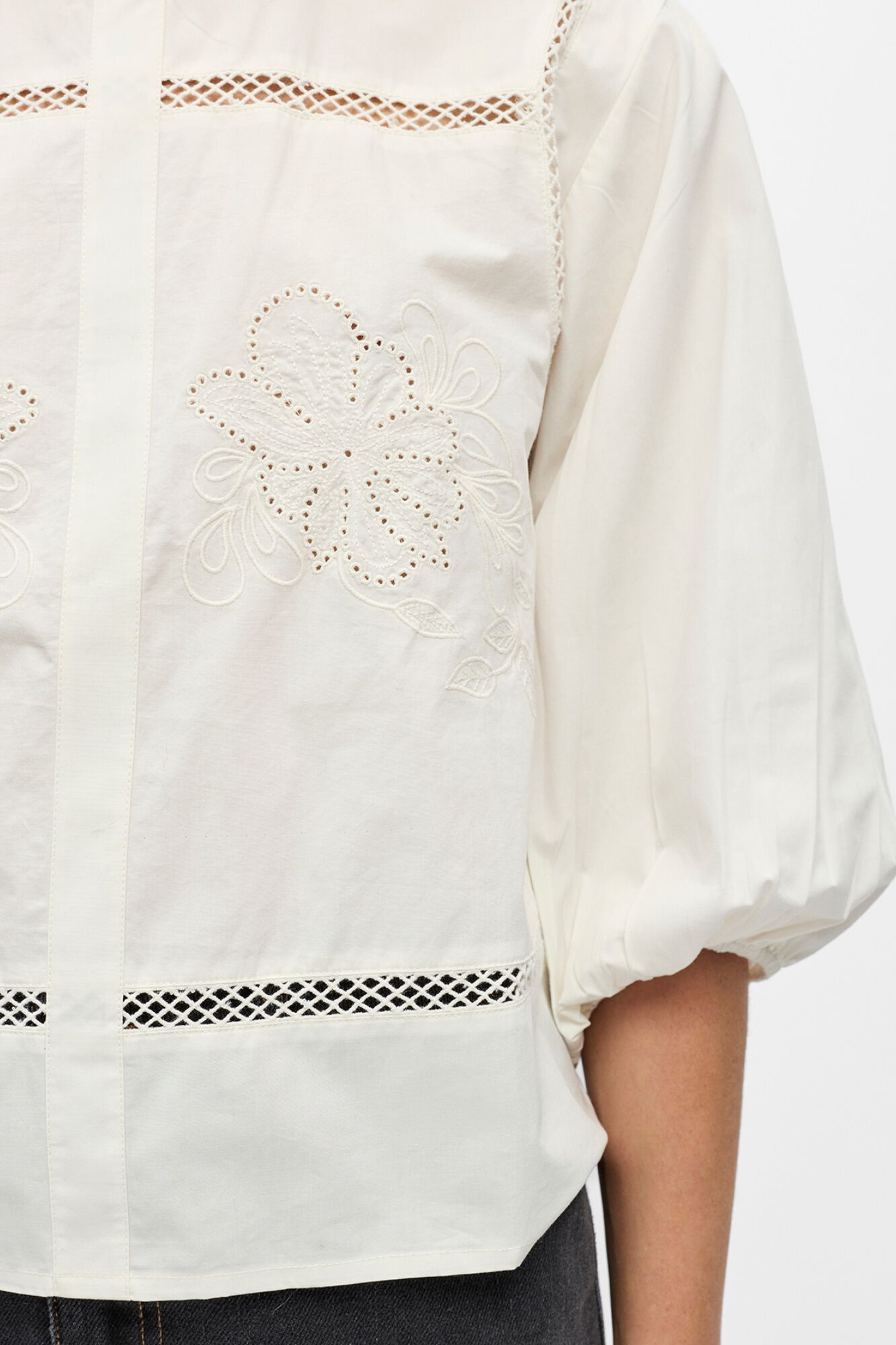 Object Blusa bordada algod&oacute;n
