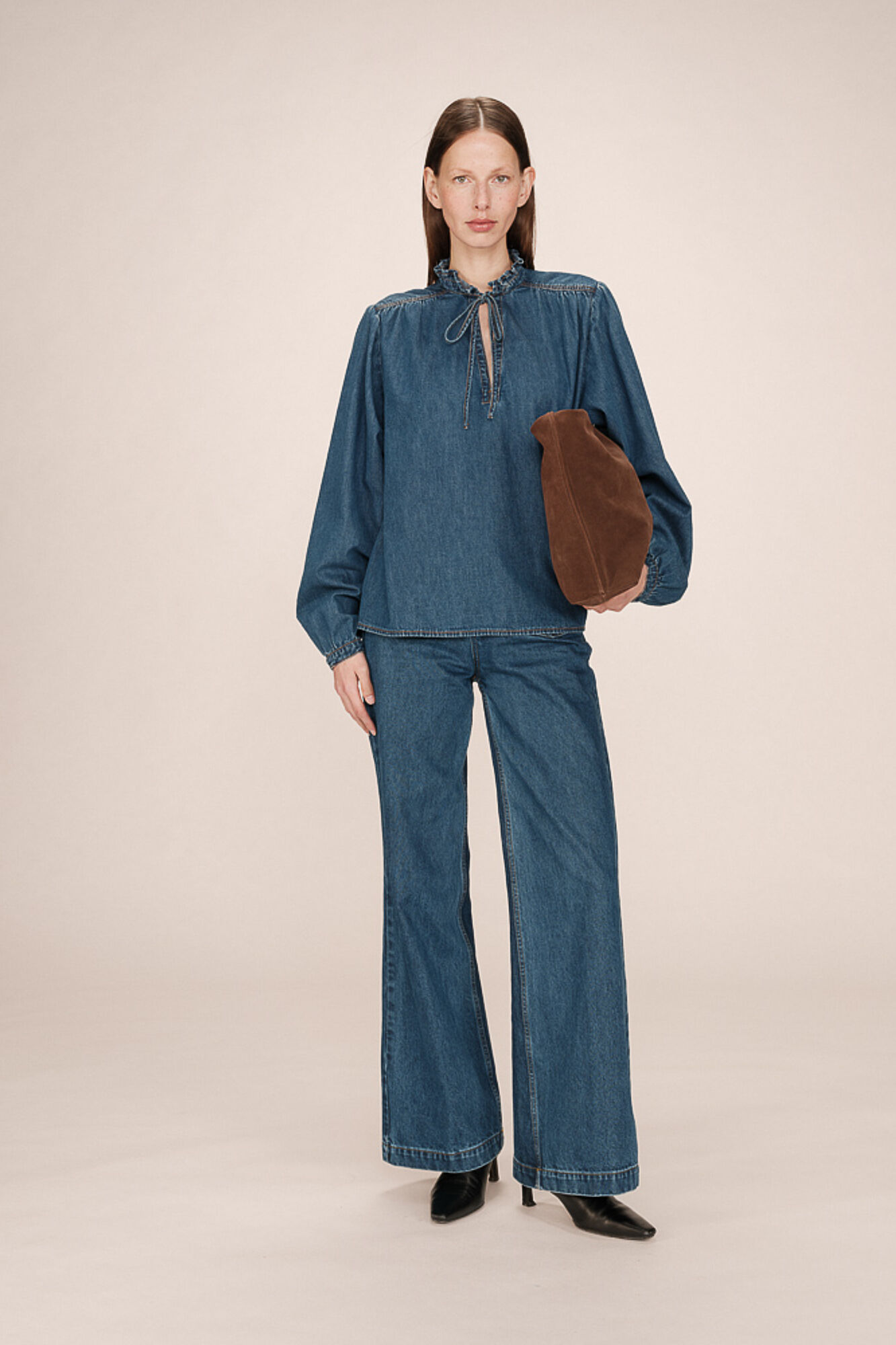 Grace & Mila Blusa vaquera de manga larga