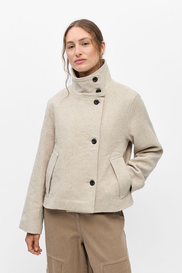 Object Chaqueta fieltro cruzada Beige
