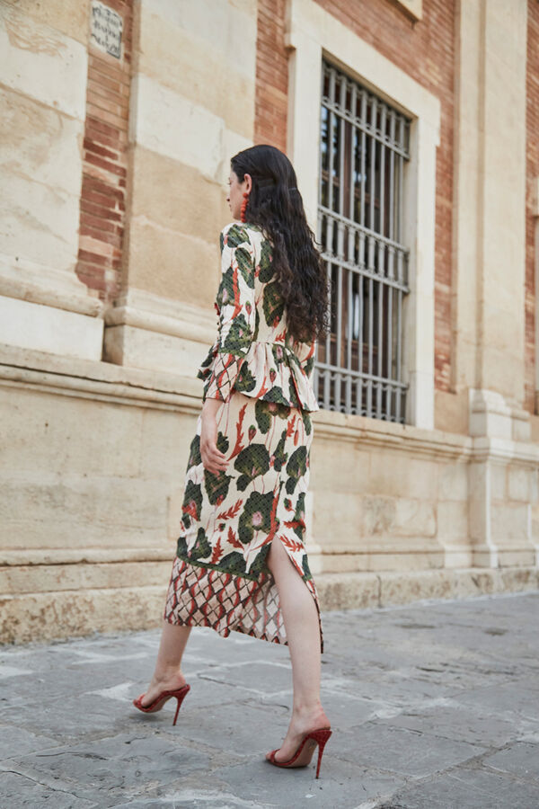 Panambi Vestido Situin Estampado verde