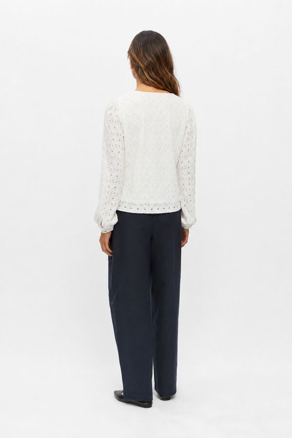 Object Top estructura manga larga Blanco