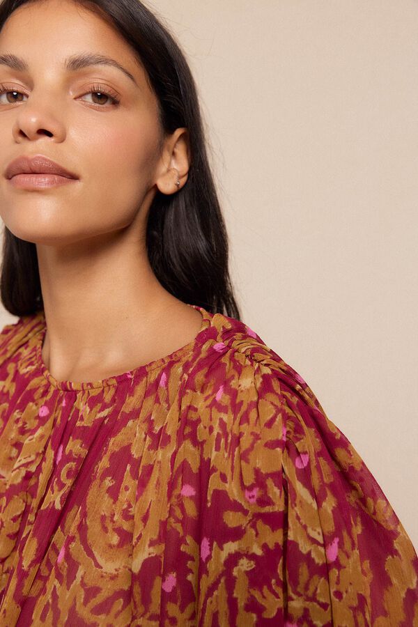 Slowlove Blusa estampada fluida Multicolor