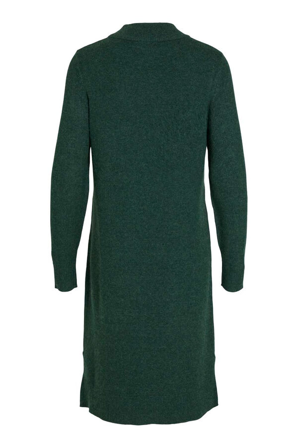 Vila Vestido de punto con viscosa Verde oscuro