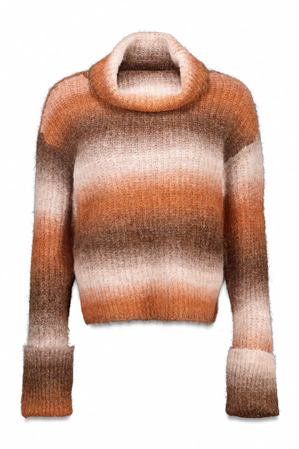 Slowlove Jersey cuello vuelto Estampado beige