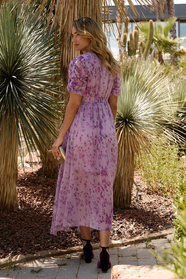 Pol&iacute;n Et Moi Vestido largo estampado Lila