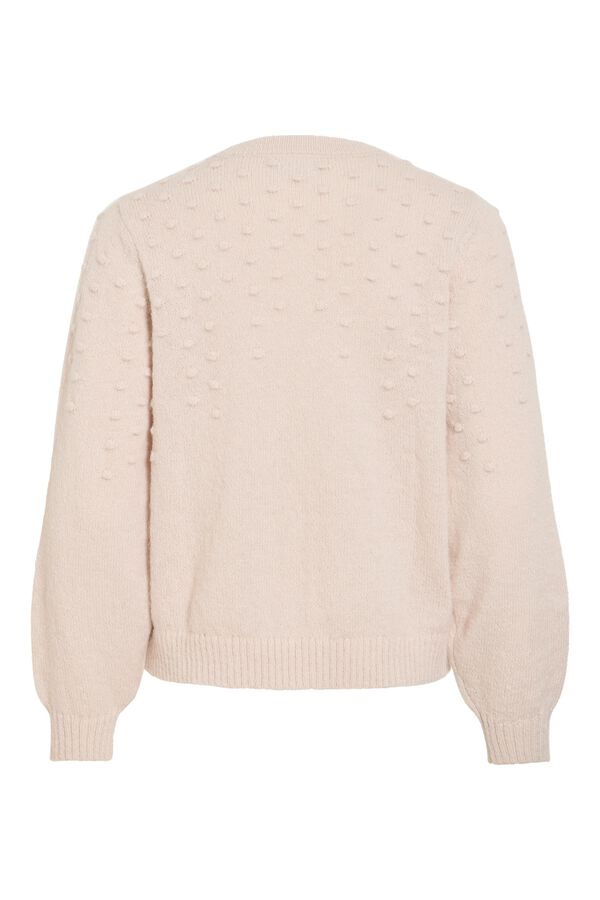 Vila Jersey de punto con textura bobble Beige