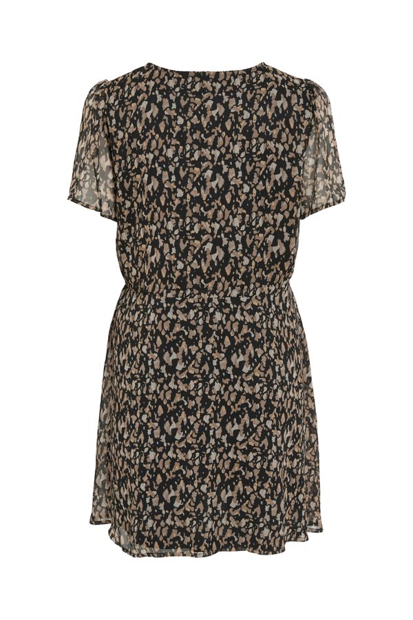 Vila Vestido corto de gasa Negro