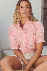 Pol&iacute;n Et Moi Blusa flor Naira Rosa