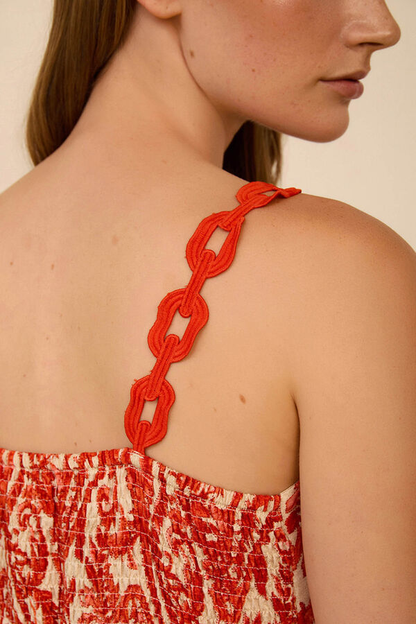 Meisie Vestido largo estampado Estampado blanco