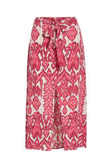 Vila Falda midi estampado &eacute;tnico Fucsia