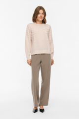 Vila Jersey de punto con textura bobble Beige