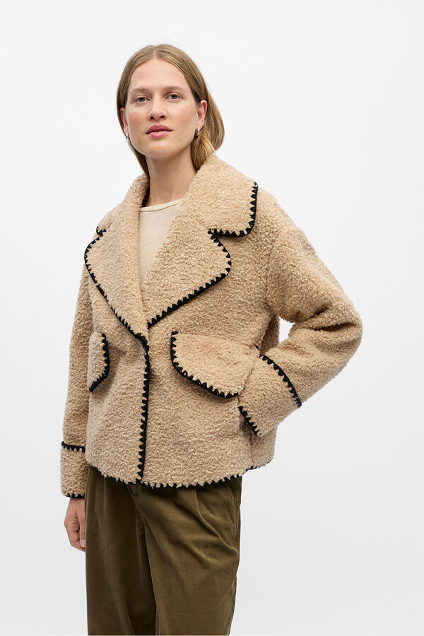 Object Chaqueta borreguillo sint&eacute;tico Beige