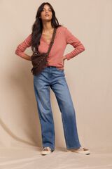 Slowlove Top cárdigan blonda Rosa