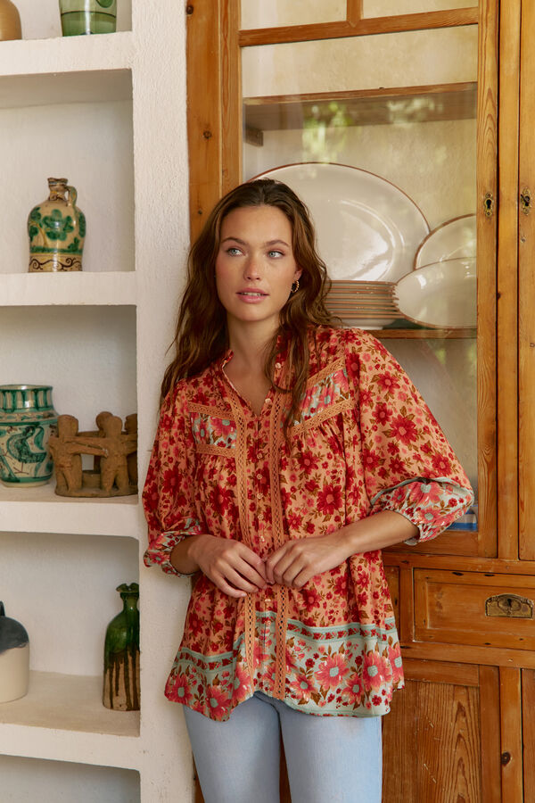 Jaase Blusa Bree estampado Lilliana Estampado naranja