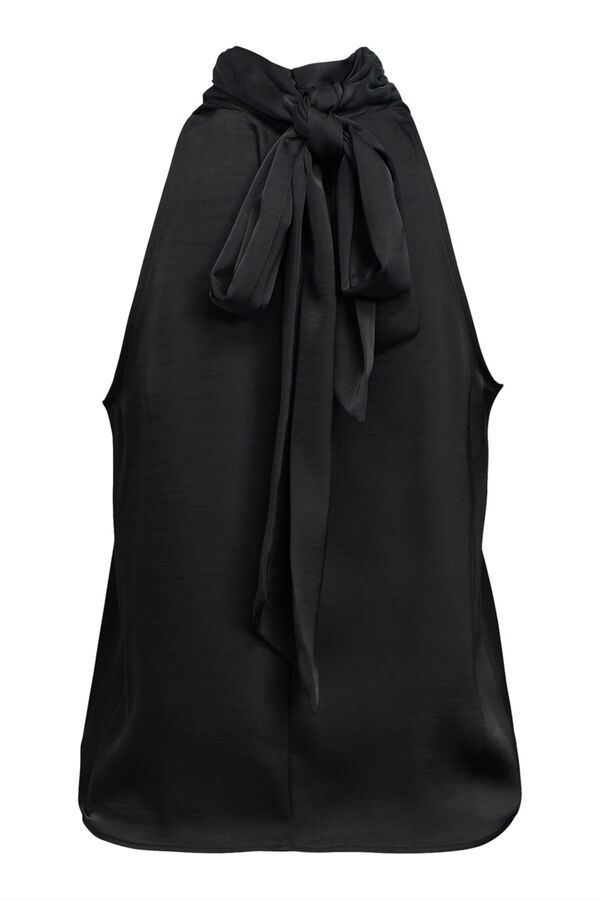 Object Top satinado lazada Negro