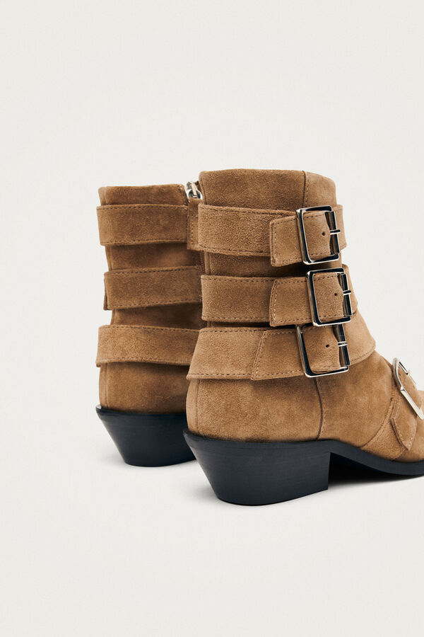 Alohas Botines de cuero Eras Suede Marr&oacute;n