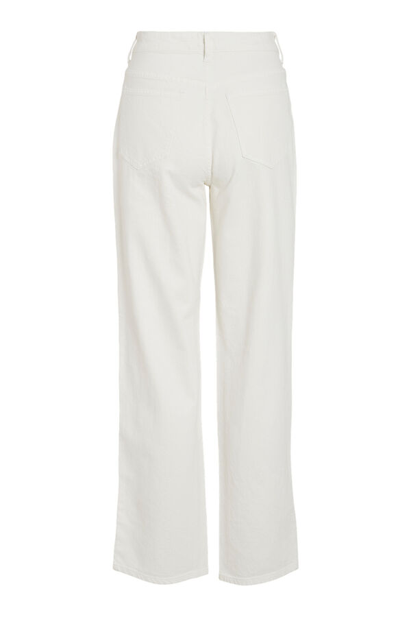 Vila Pantal&oacute;n vaquero recto con cintura alta Blanco