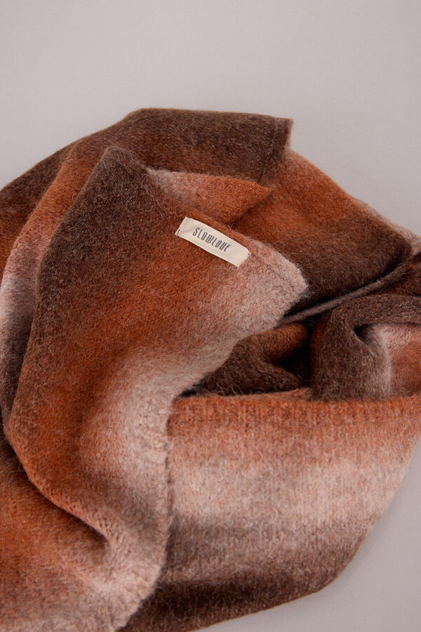 Slowlove Bufanda gruesa rayas Naranja