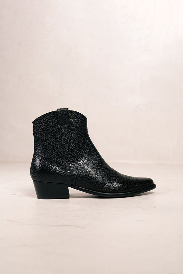 Bryan Stepwise Botines cowboy de piel Cal&iacute;ope Vintage Negro