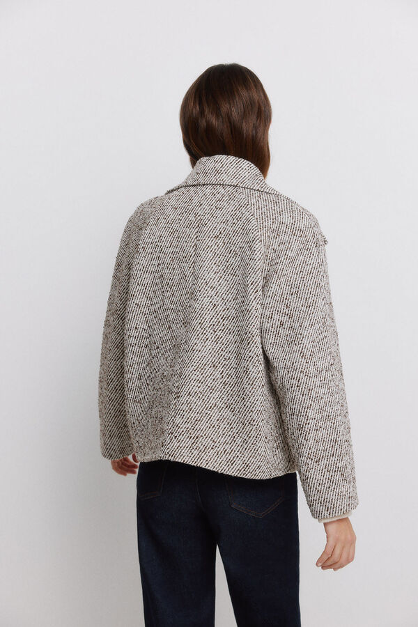 Vila Chaqueta corta solapa amplia Gris
