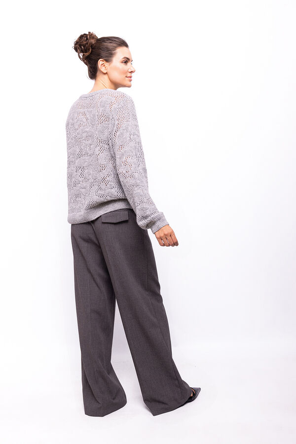 Object Jersey punto calado Gris