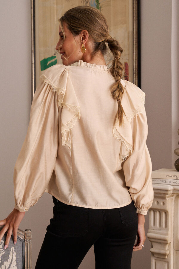 Pol&iacute;n Et Moi Blusa puntilla Anne Beige