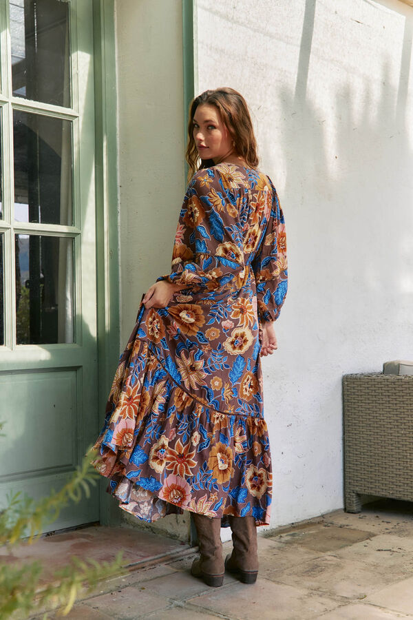 Jaase Vestido largo catalonia estampado tierra Multicolor