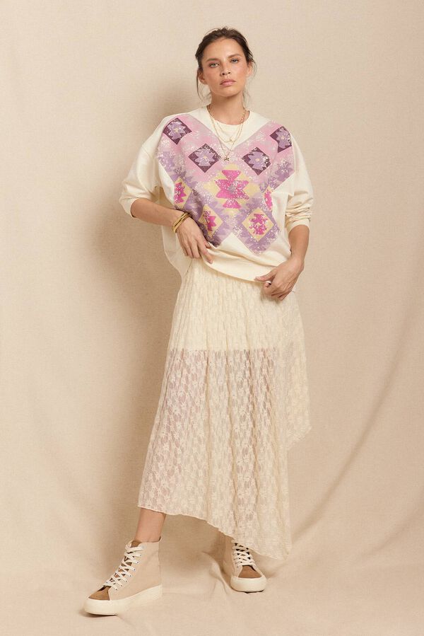 Slowlove Falda de encaje Blanco