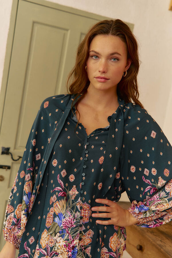 Jaase Blusa Imogen estampado Estella Azul