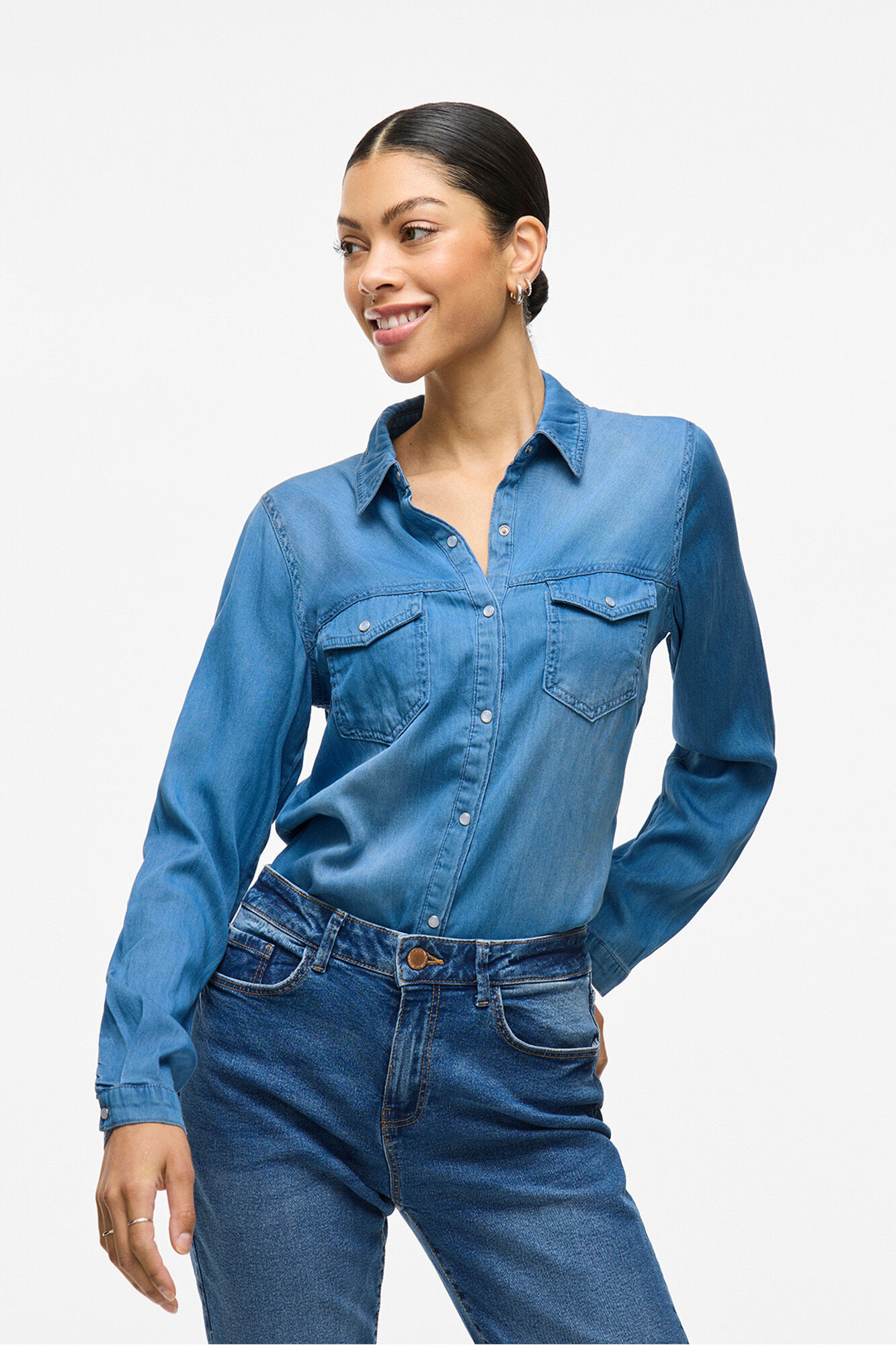 Vila Camisa vaquera manga larga
