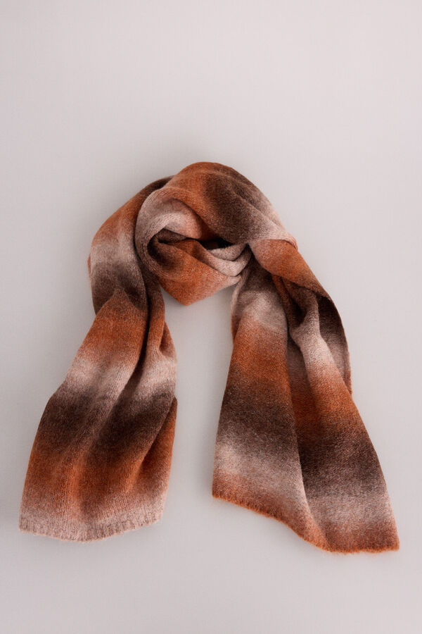 Slowlove Bufanda gruesa rayas Naranja