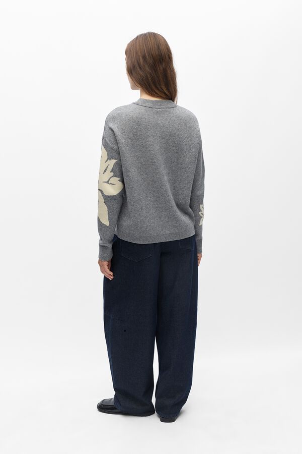 Object Jersey punto estampado Gris