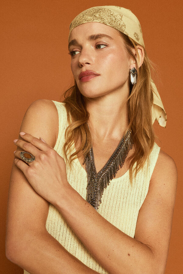 Slowlove Collar cascadas cadena Gris