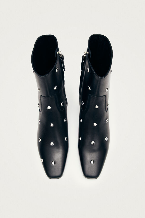 Alohas Botines de cuero Nash Studs Negro