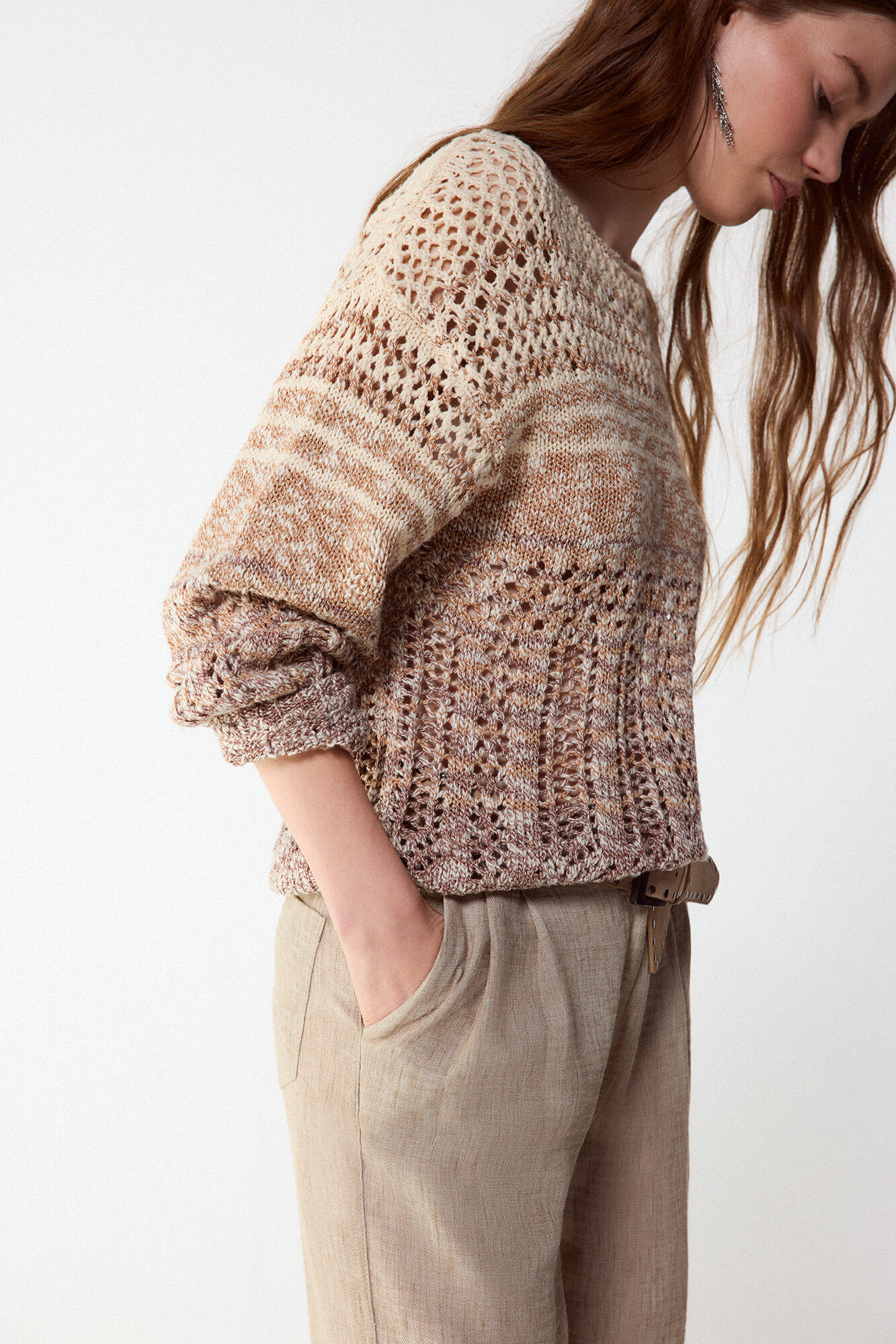 Slowlove Jersey punto calado