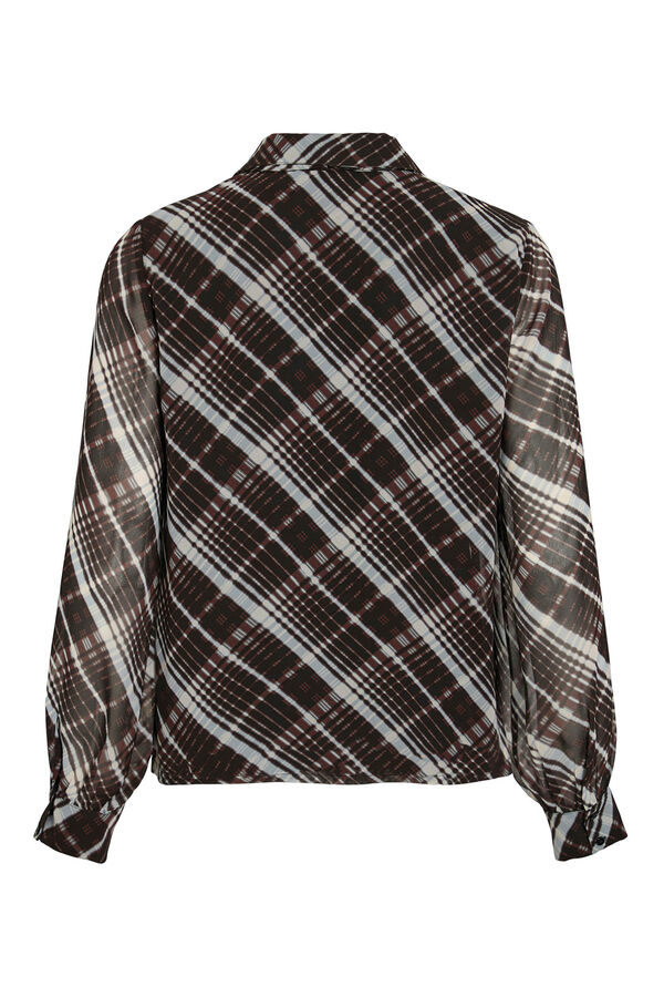 Vila Blusa de gasa con lazada Multicolor