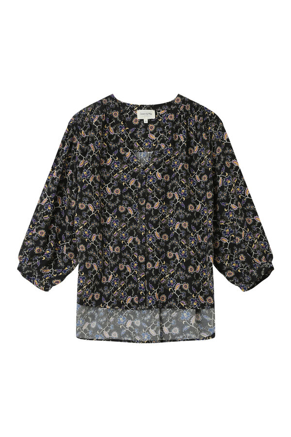 Grace & Mila Blusa de manga larga estampada Negro