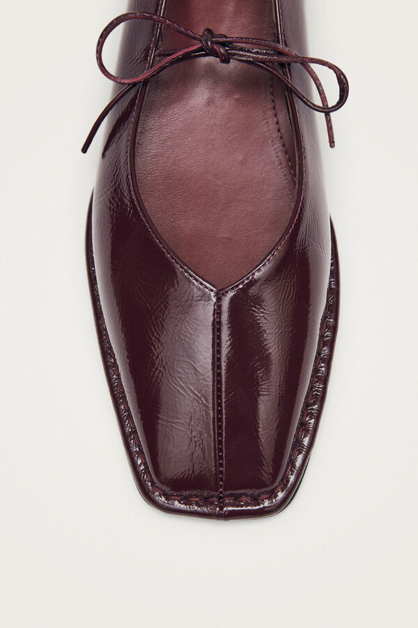 Alohas Bailarinas de cuero Sway Granate