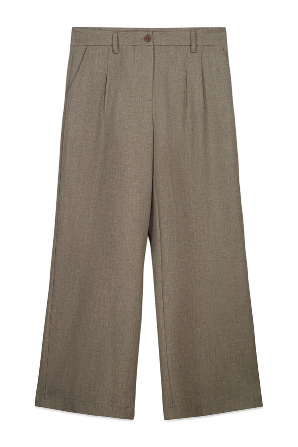 Slowlove Pantal&oacute;n pinzas recto Gris